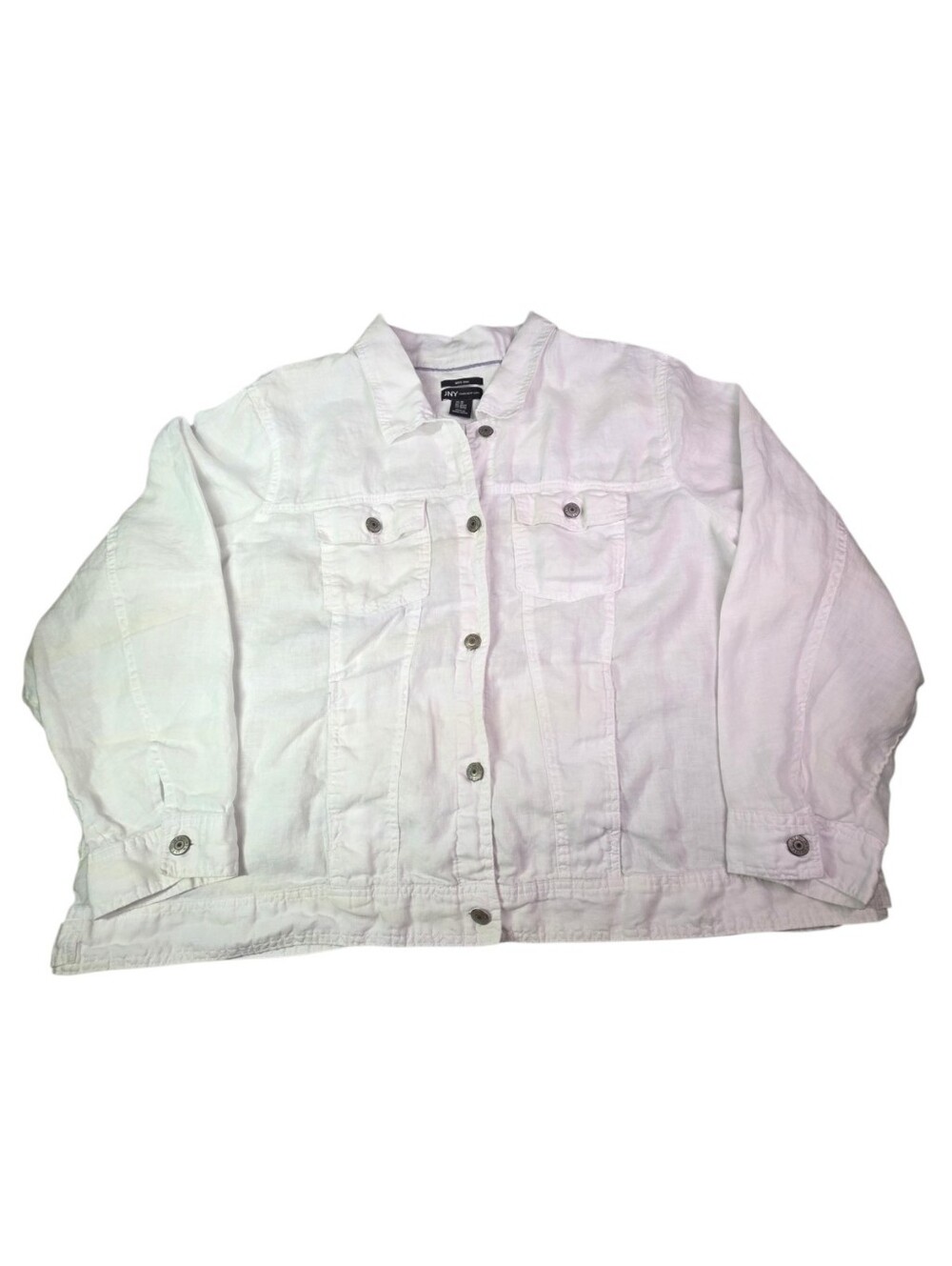 Jones New York White 100% Linen Trucker Jacket 3x